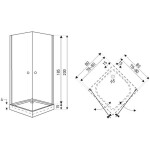 KERRA - Sprchová kabína Madrid 90 (bez vaničky) 5907548105813