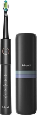 FairyWill FW-E11 S Puzdrom čierna / Elektrická zubná kefka / 40.000 kmitov / 5 režimov / 8 hlavíc (FWE11 case)