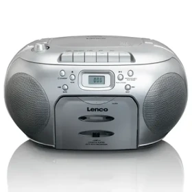 Lenco SCD-420 strieborná / FM rádio / CD amp; kazetový prehrávač / 2x2W / 3.5mm jack (SCD420SILBER)