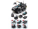 Mamido Mamido Stavebnica policajné vozidlo SWAT Tiger 6v1 371 dielov MT1132