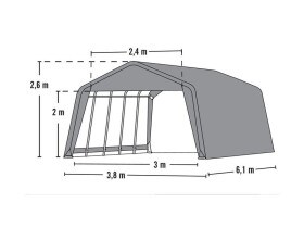 Plachtový prístrešok – ShelterLogic 3,8 × 6,1 m