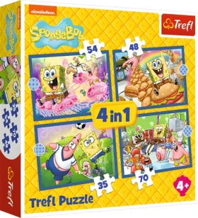 Trefl Puzzle SpongeBobov život 4v1
