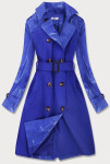 Světle modrý tenký kabát různých spojených materiálů model 14675012 ZAC&ZOE Barva: odcienie niebieskiego, Velikost: