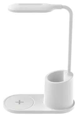 Platinet PDL1930W biela / LED lampička / 3 W / 300 lm / 3200-6500 K / Qi bezdrôtové nabíjanie / Stmievateľná (PLADLL1930BL)