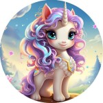 Jedlý papier Unicorn s fialovým chvostom 19,5 cm - PICTURE - Magic - Magic