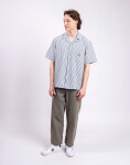 Carhartt WIP S/S Leavel Shirt Leavel Stripe, Blue River M