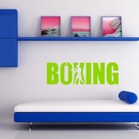 Veselá Stena Samolepka Nápis boxing Farba: zelená, Veľkosť: 60 x 18 cm