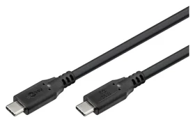 Goobay USB-C na USB-C čierna / Kábel / USB 3.2 Gen 1 / 5 Gbit / s / PD 60 W / 1,5 m (74727)