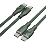 VOLTME Powerlink Rugg Series CTC Kábel USB-C(M) 3A/60W 1m zelená / 2x USB-C(M) (C2051)