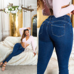 Sexy Highwaist Push-Up Jeans Used Look denimblue 44