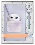 Nimmy Big Eyed Pet 2.0 Rabbit fialová / Zápisník s perom / 2v1 / motív králik (N-XDY-SZB-08)