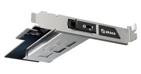 Akasa M.2 PCIe adaptér s vyberateľným boxom / Adaptér / PCIe x4 / M.2 NVMe M-Key / Hliníkový kryt (AK-PCCM2P-06)