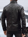Pánska kožená bunda 11Z8151 black - FashionStreet L