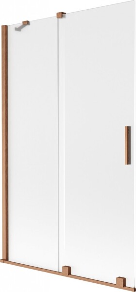 MEXEN/S - Velar dvojkrídlová posuvná vaňová zástena 110 x 150, dekor, meď kartáčovaná 896-110-000-31-65