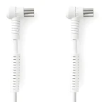 Nedis Koaxiálny kábel IEC zástrčka - IEC zásuvka biely / Kábel / 75 Ohm / 120 dB / 4X tienený / 10 m (CSGL40120WT100)