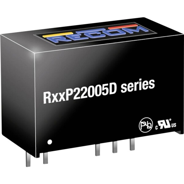 RECOM R12P22005D DC / DC menič napätia, DPS 200 mA 2 W Počet výstupov: 2 x; R12P22005D
