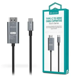Devia Storm series čierna / Kábel / USB-C - HDMI / 2 m (6938595399145)