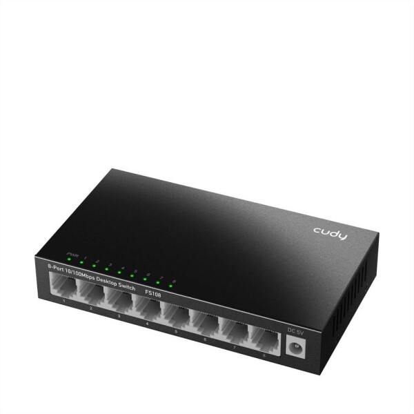 Cudy FS108 8-Port 10/100 Metal Switch - Switch - 0,1 Gbps sieťový switch; FS108