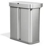 Simplehuman DUAL SENSOR nerez / Odpadkový kôš / Bezdotykový / Hlasové a pohybové ovládanie / 58 l (34+24 l)