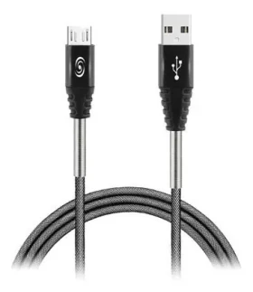 Fonex Steel Force sivá / Kábel USB-A (M) - Micro USB (M) / 1 m / 2,4 A / 12 W
