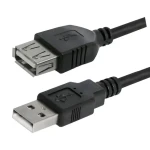 Logo / Predlžovací kábel USB-A / USB 2.0 / 3 m / čierna