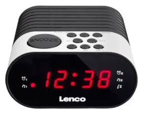 Lenco CR-07 biela / FM rádio / Hodiny / Alarm / LED displej (CR07 WHITE)
