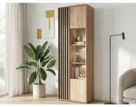 Vitrína Arank 63 cm, dub mauvella/čierna%