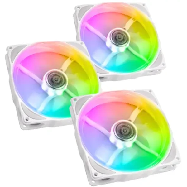 Noiseblocker NB-eLoop X B12-P ARGB biela 3ks / 120mm / 28.4 dB @ 2000 RPM / 77.93 CFM / 4-Pin PWM + 3-Pin (LUBU-053)
