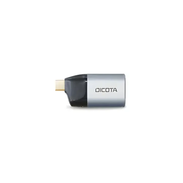 Dicota USB-C na Ethernet mini adaptér strieborná / Adaptér / RJ-45 / USB-C PD 100W / 1 Gbit/s (D32048)