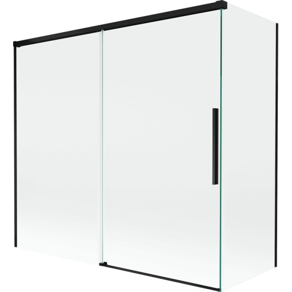 MEXEN/S - Rox vaňová zástena 2-krídlová posuvná 170 + 80 x 150, transparent, čierna 8C9-170-080-70-00