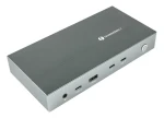 Kabelmeister Thunderbolt 4 / Dokovacia stanica / 2x Thunderbolt 4 / 100W PD / DP + HDMI / RJ45 / USB-A / SD karta (SO-18039)