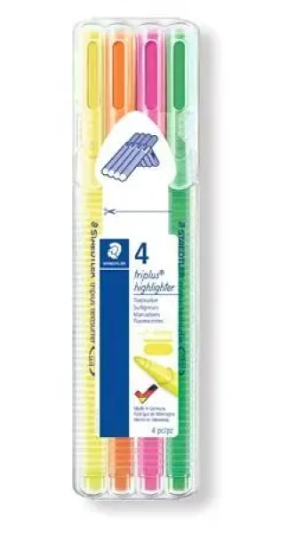 Staedtler Triplus Textsurfer / Zvýrazňovač / sada 4 ks / mix farieb / šírka stopy 1-4 mm (362 SB4)