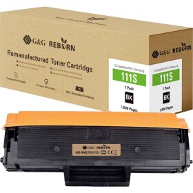 G&G Reborn remanufactured toner náhradný Samsung MLT-D111S, SU810A čierna 1000 Seiten kompatibilná toner; 21324