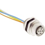 HARTING HARAX® M12-L zabudovateľný zástrčkový konektor pre senzory - aktory, 21033712403, piny: 4, 1 ks; 21033712403