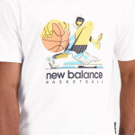 Tričko New Balance Hoops Cotton Jersey Short Wt MT31589WT