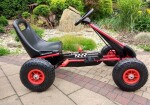 Mamido Detská šliapací motokára s nafukovacími kolesami A-15 červená
