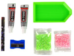 Mamido Súprava DIY Diamantový sob DIY Kristaly Ovesíček 3D Zelený