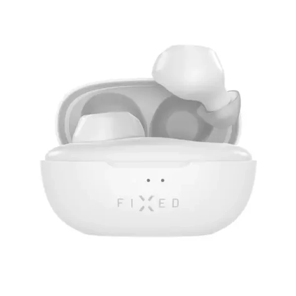 FIXED Buds biela / Bezdrôtové TWS slúchadlá / BT 5.3 / až 25 hod / Nabíjacie púzdro / USB-C (FIXBDS-WH)