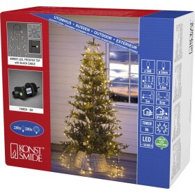 Konstsmide 6399-810 LED svetelný plášť na vianočný stromček vonkajšie En.trieda 2021: E (A - G) cez napájací zdroj do zásuvky Počet žiaroviek 560 LED jantár; 6399-810