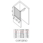 CERANO - Sprchová zástěna Walk-in Onyx Half Round L/P - 8 mm - kulatá vzpěra - černá matná, transparentní sklo - 80x100 CER-681592