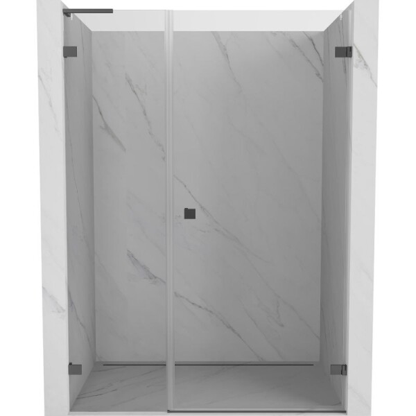 MEXEN/S - Lunar-B L sprchové dvere krídlové pravé 125, transparent, grafit metal 832SL-125-050-95-00-P