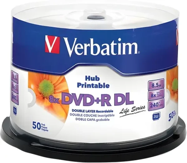Verbatim DVD+ R DL 50ks / Optické médium / 8.5 GB / 8x (97693)