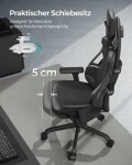 Songmics Fotel gamingowy, EVOGAMER Chair, kreslo biurowe, imit