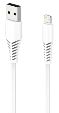 2GO biela / Dátový a nabíjací kábel / USB-A na Lightning / 1 m (797288)