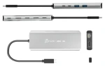 J5Create JCD403 USB4 8K Multi- Port Hub šedá / USB-C hub / HDMI 8K / RJ-45 / USB4 (JCD403-N)