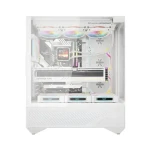 DarkFlash DY460 biela / Skriňa / Big Tower / ATX/M-ATX/ITX / Tvrdené sklo / 4× ARGB ventilátor / USB-C 3.2 Gen 2 (DY460 White + 4 fans)