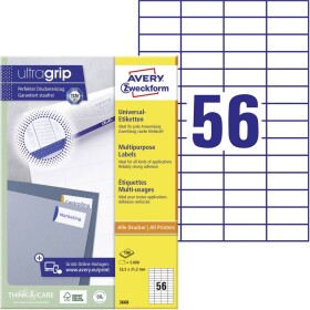 Avery-Zweckform 3668 52.5 x 21.2 mm papier biela 5600 ks trvalé univerzálne etikety atrament, laser, kópie; 3668