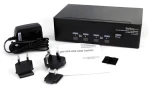 StarTech DVI VGA KVM prepínač čierna / KVM prepínač / DVI / VGA / USB / max. 1920 x 1200 px / 5 portov (SV431DDVDUA)