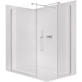 CERANO - Sprchová zástena Walk-in Onyx TL/P - 8 mm - hranatá vzpera - chróm, transparentné sklo - 120x30x200 CER-8050BD72114