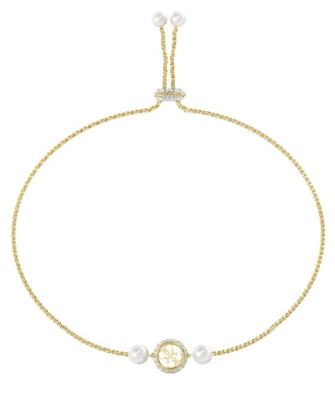Guess Elegantný pozlátený náramok Tiny Pearly JUBB05520JWYGT/U